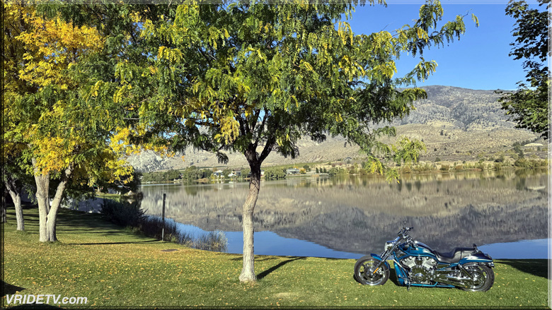 2005 harley davidson vrscse cvo vrod at lake with fall colours