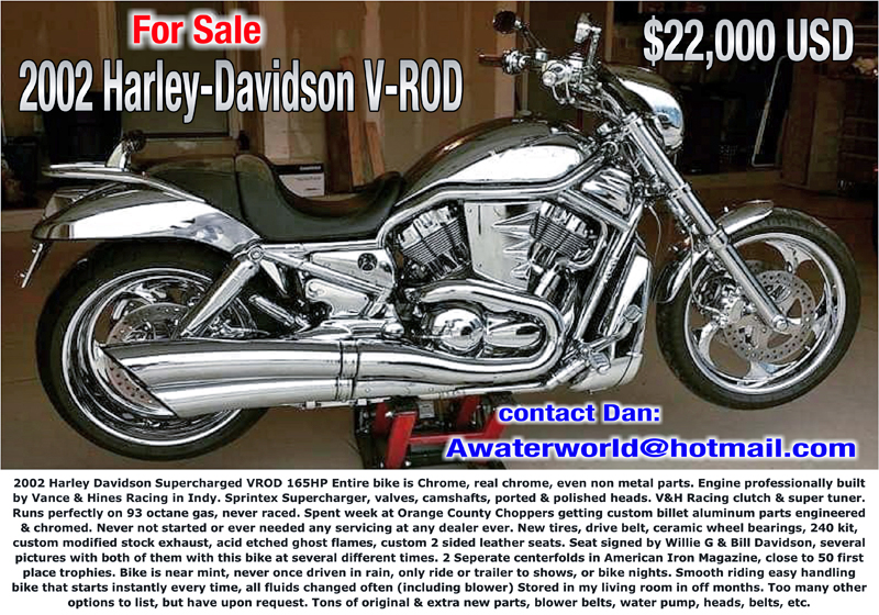 2002 Harley Davidson VRSCA ALL CHROME VROD for sale