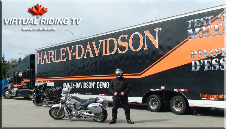 Harley Davidson semi truck and trailer demo days