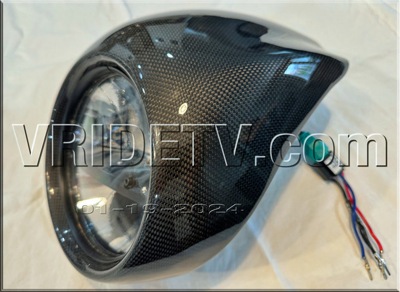 VROD carbon fiber cowl led headlight package