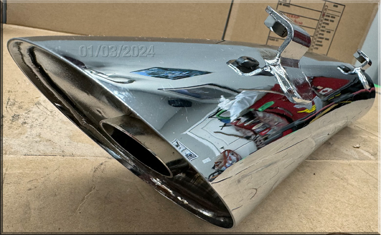 Genuine Harley Davidson VROD lower muffler (front) Part number: 65153-01A