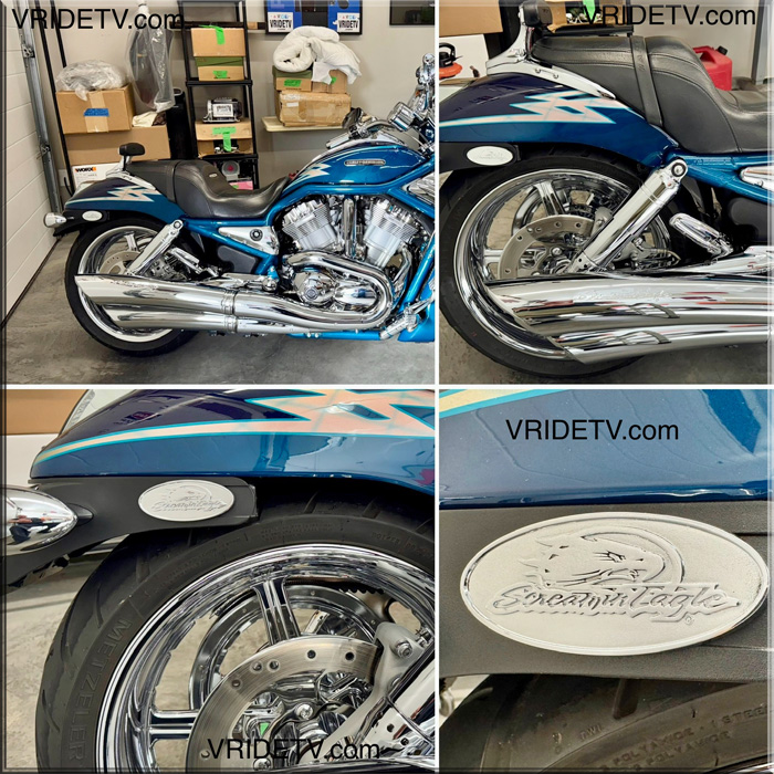 chrome sreamin eagle emblem mounted vrod