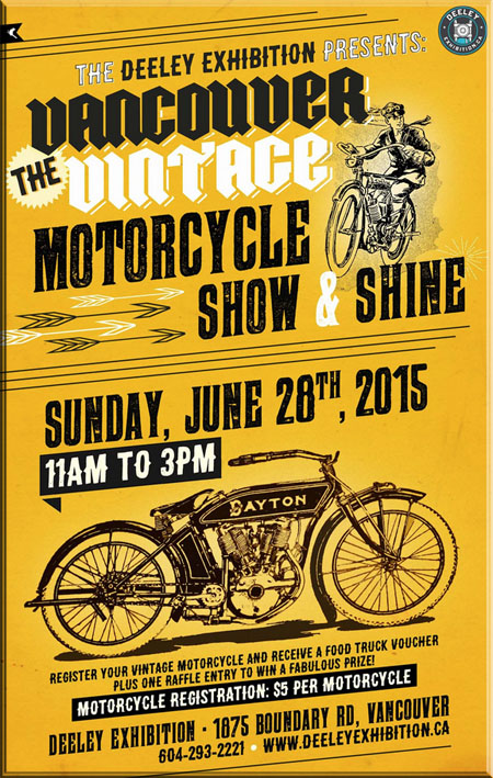 Deeley Exhibition Vancouver Vintage Motorcycle Show & Shine