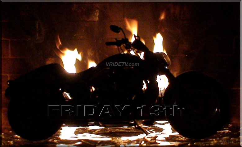 motorcycle and fire friday 13th