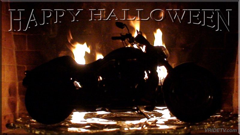 halloween motorcycle fire