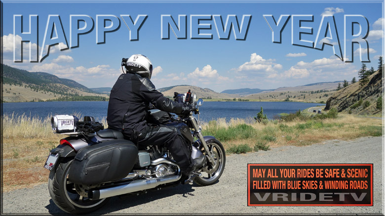 happy new year. motorcycle rider 
