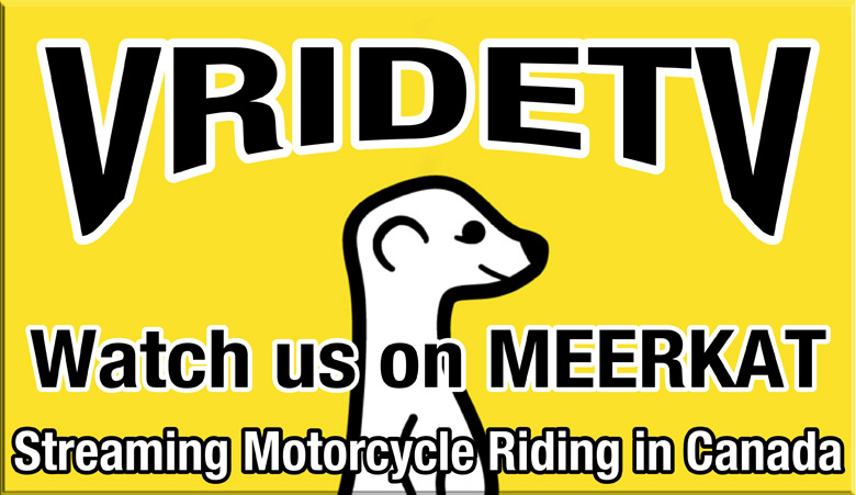streaming motorcycle riding on meerkat