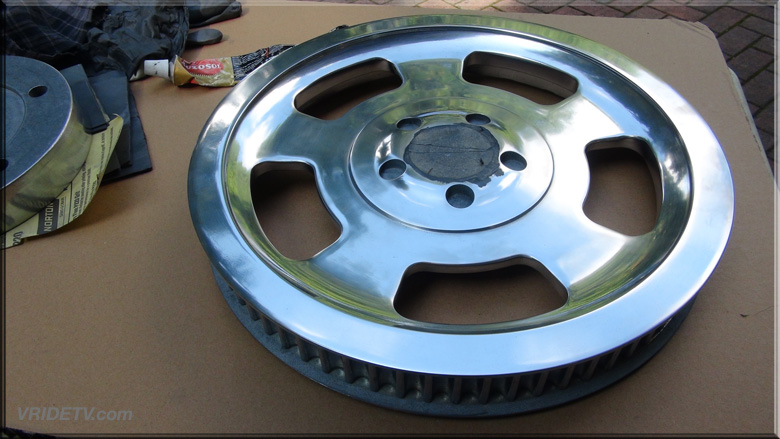 Polished Vrod pulley