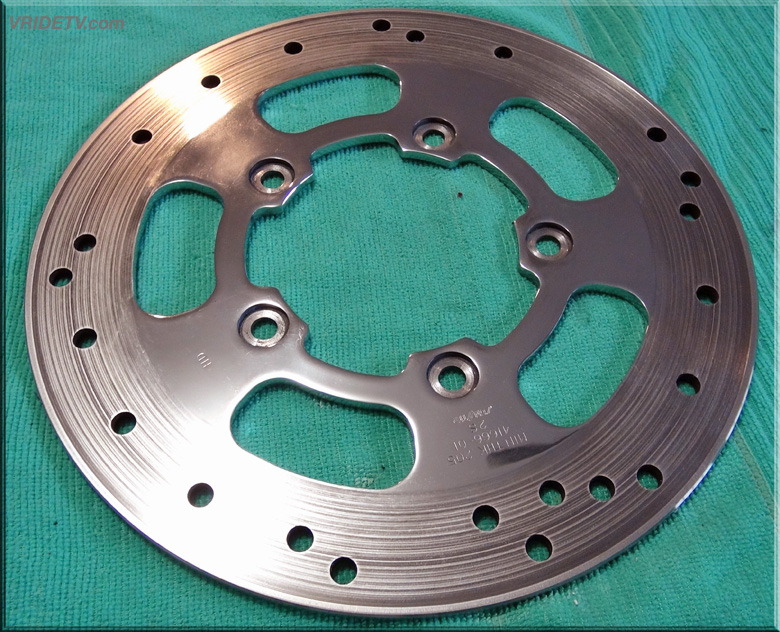 polished vrod rear brake disc
