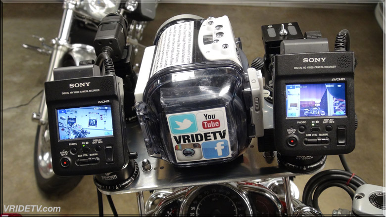 Professional motorcycle camera rig VRIDETVcom