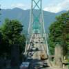Lions Gate Bridge. Photo taken from Stanley Park, Vancouver, British Columbia, Canada.