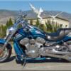 There wer only 20 of these sent to Canada back in 2005 and there's not many left.
2005 Harley-Davidson Screamin Eagle Custom Vehicle Operations VRSCSE VROD in Two-Tone Candy Blue and Dark Candy Blue.
click the CVO VROD tab at the top of the page for more on this bike.