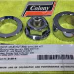 VROD CHROME Rear axle nut and spacer kit by Colony