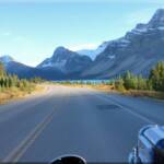 Diane captured this shot as we were approaching Bow Lake on the Icefields Parkway in Banff National Park.