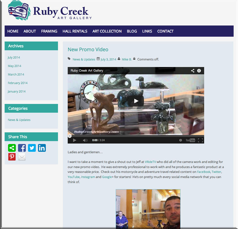 ruby creek art gallery blog
