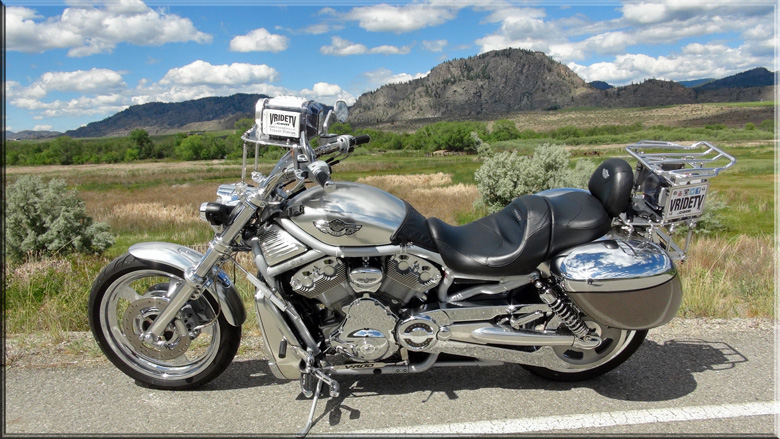 Harley vrod and scenery