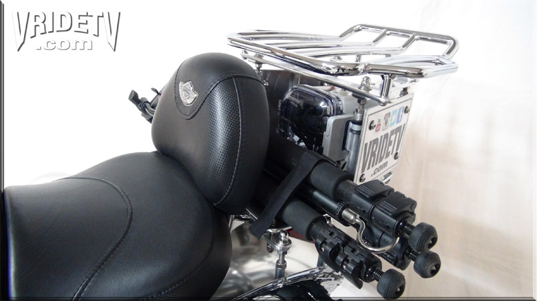 rear camera mount with tripod and luggage rack