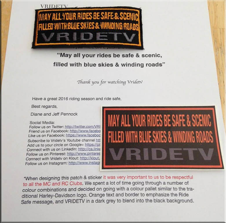 Ride safe Patch and Sticker