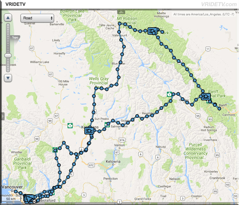 Rocky Mountain motorcycle ride map