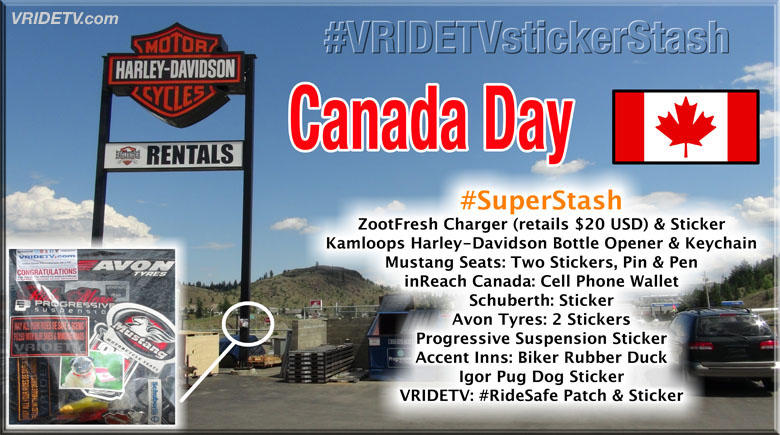 canada day sticker stash Kamloops Harley Davidson