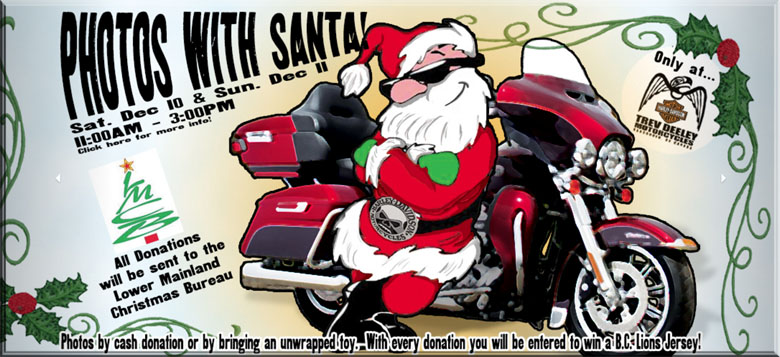 Santa at Trev Deeley Motorcycles