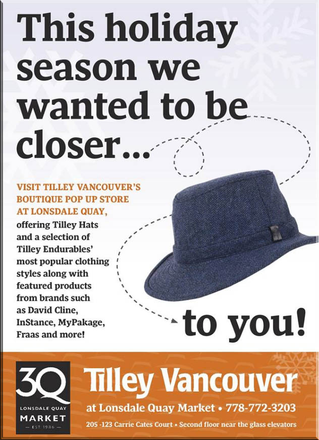 tilley vancouver pop up store