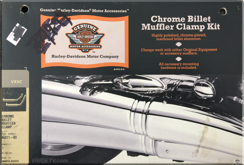vrod chrome billet muffler clamp kit 65271-03