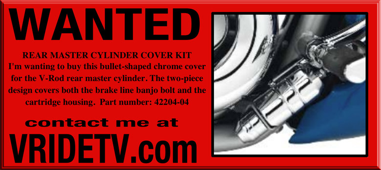 vrod rear master cylinder cover kit chrome 42204-04